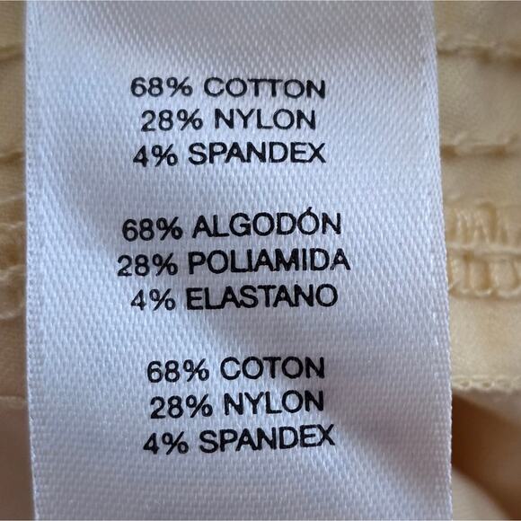 Chico's Lemon Yellow Rolled Hem Cropped Comfy Pants Size 1 Medium 8 10 - Picture 7 of 8